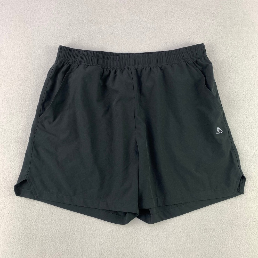 Haimont Gym Shorts Men Large Black Performance Running Linerless Drawstring